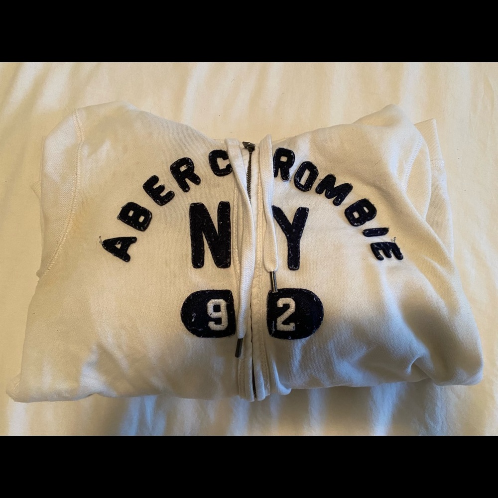 Abercrombie & Fitch White Hoodie